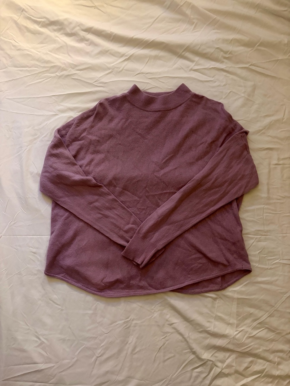 Madewell Dusty Lilac Mock Neck Sweater